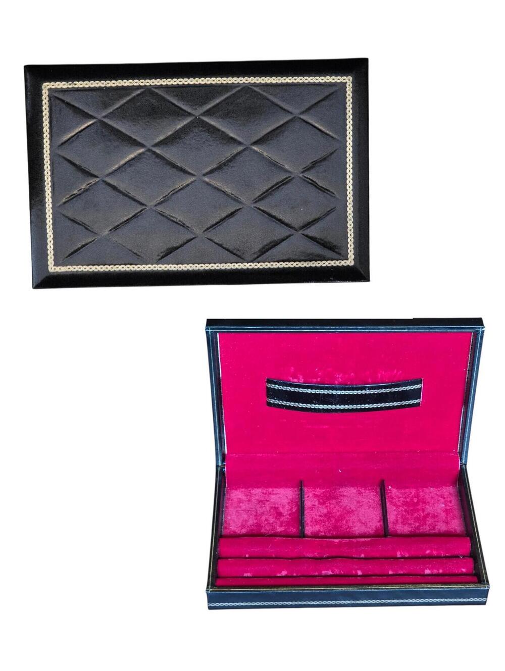 Vintage Swank Designed by Philippe Black & Gold Men's Valet Box 9" x 6"